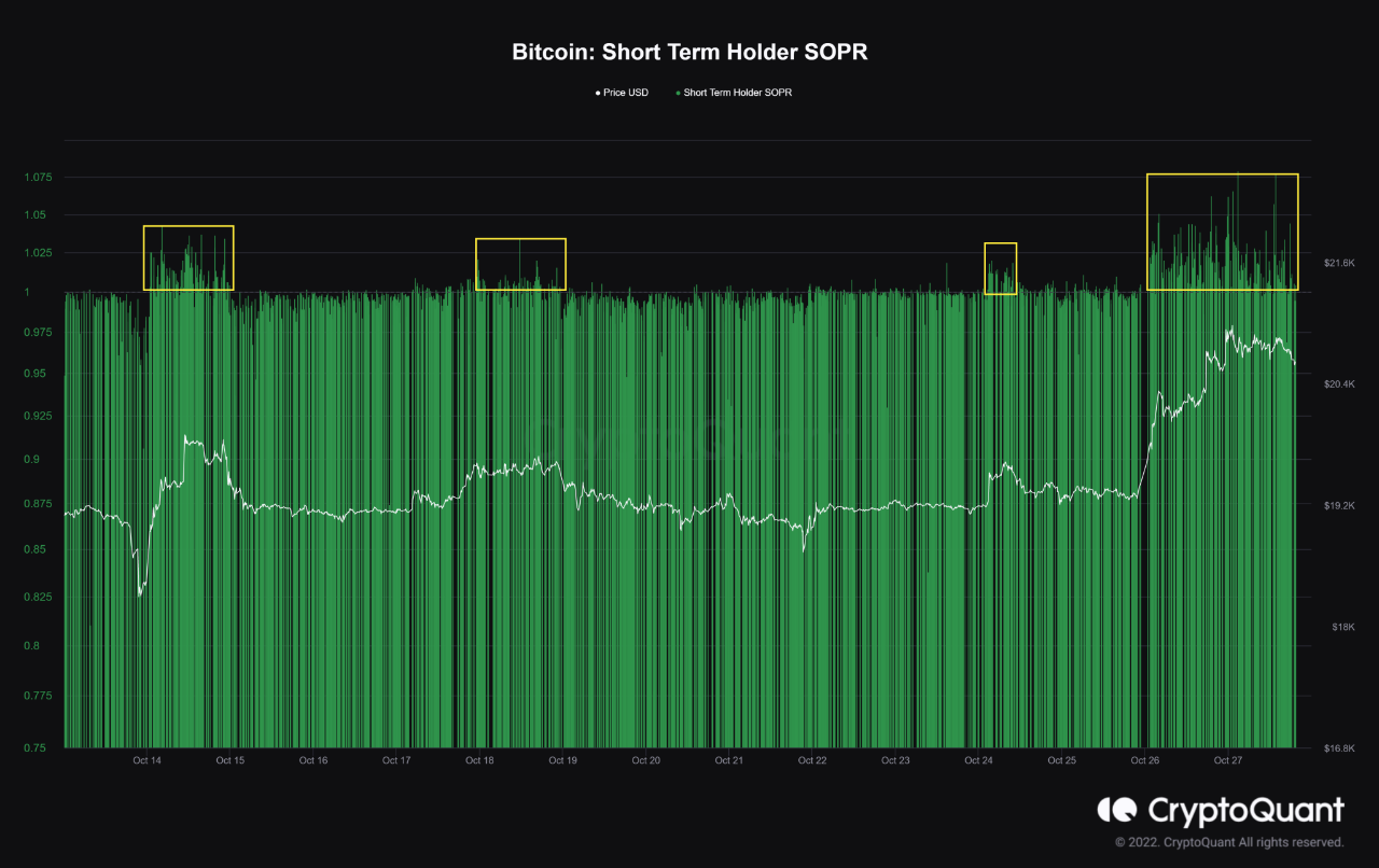 Bitcoin Declines Slightly As Short-Term Holders Take Profits