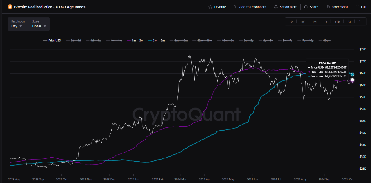 The average cost of short-term Bitcoin holders continues to play a critical  role. | CryptoQuant