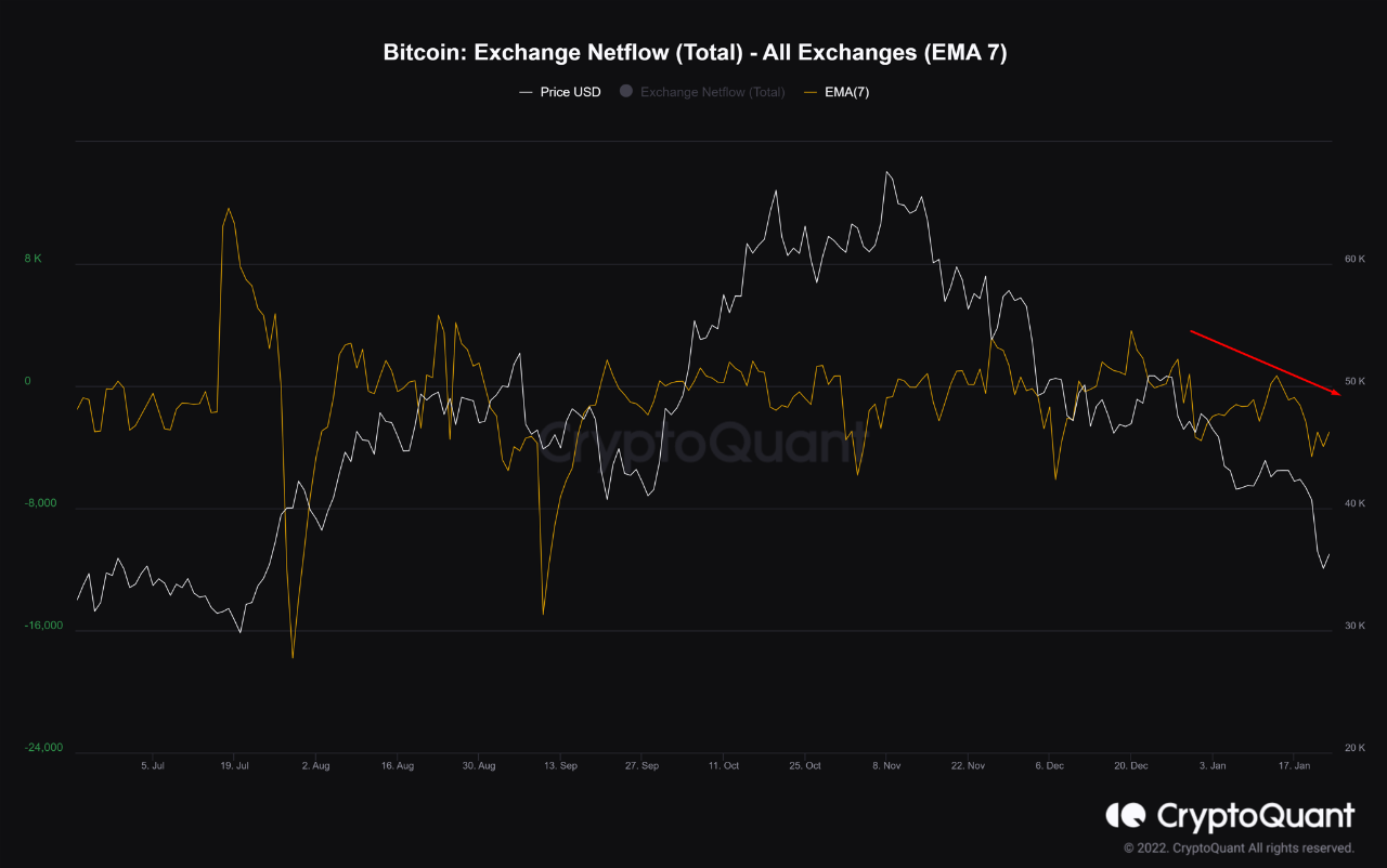 Bitcoin Netflows Turn Negative As Investors Buy The Crash