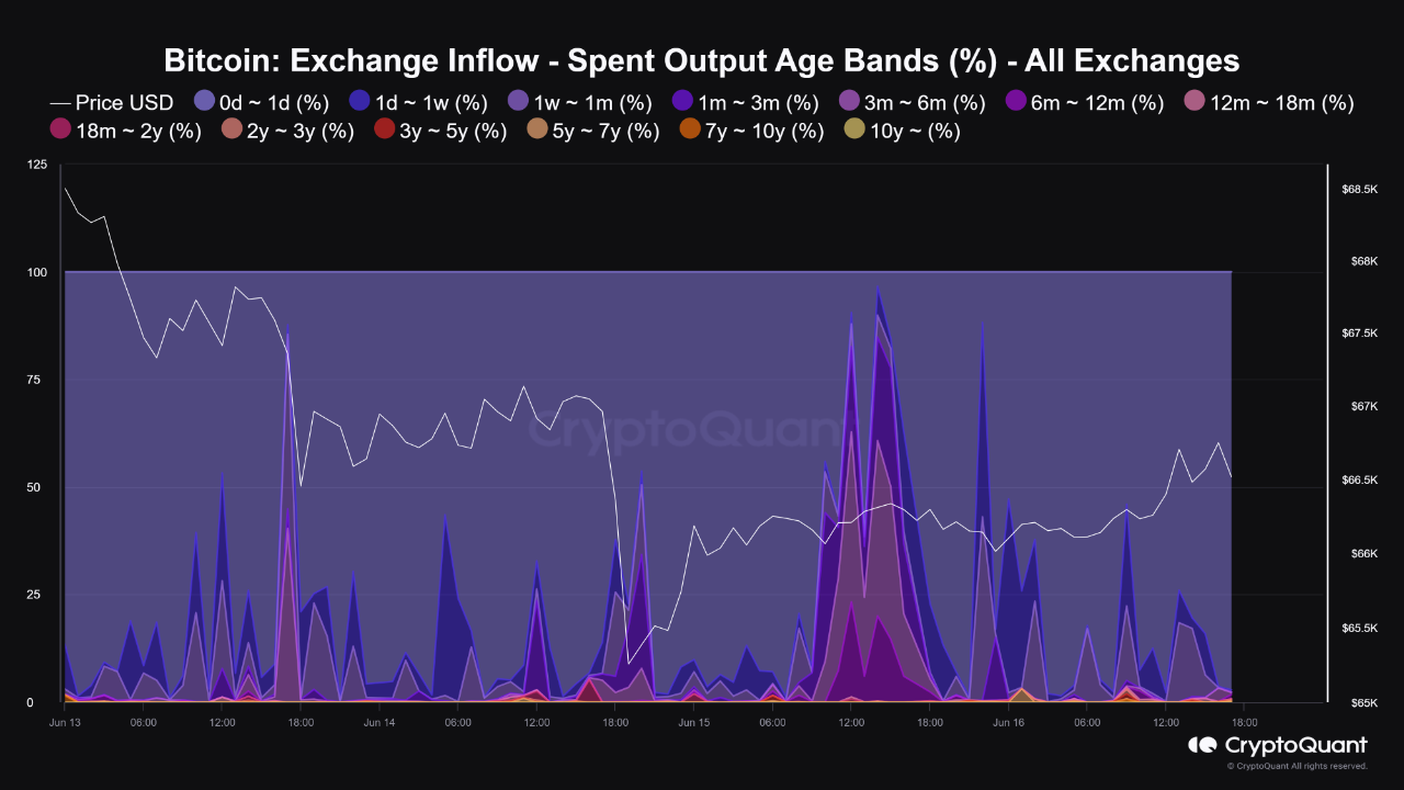 Spent Output Age Bands (%) | CryptoQuant