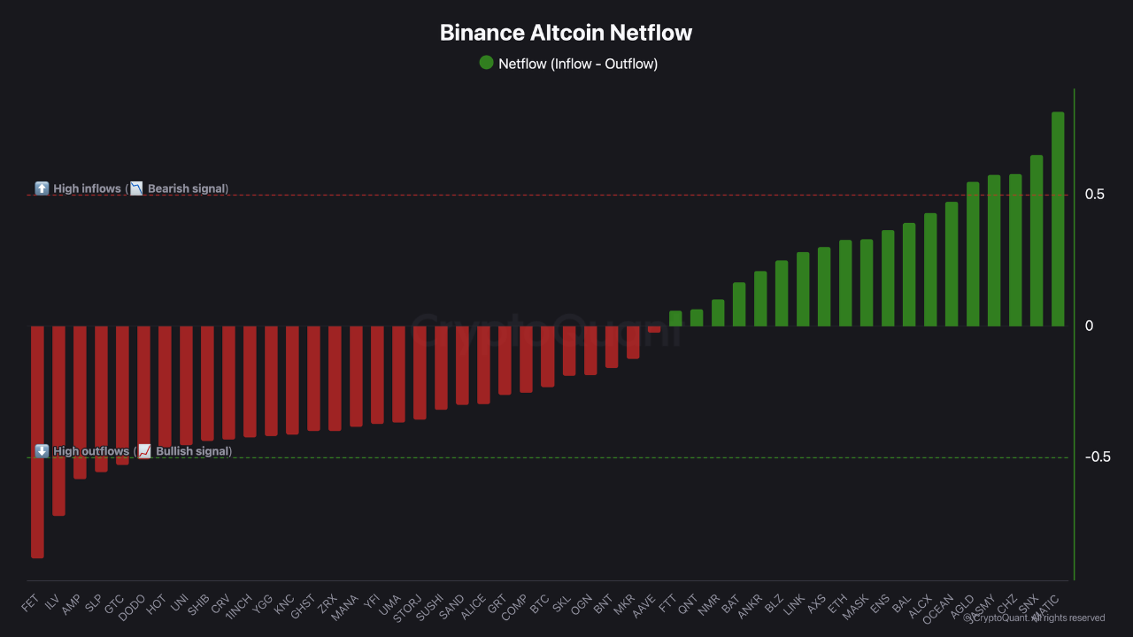 📊 Binance Netflow Data Reveals Altcoin Divergence: Which Tokens Are Poised  to Rise? | 크립토퀀트
