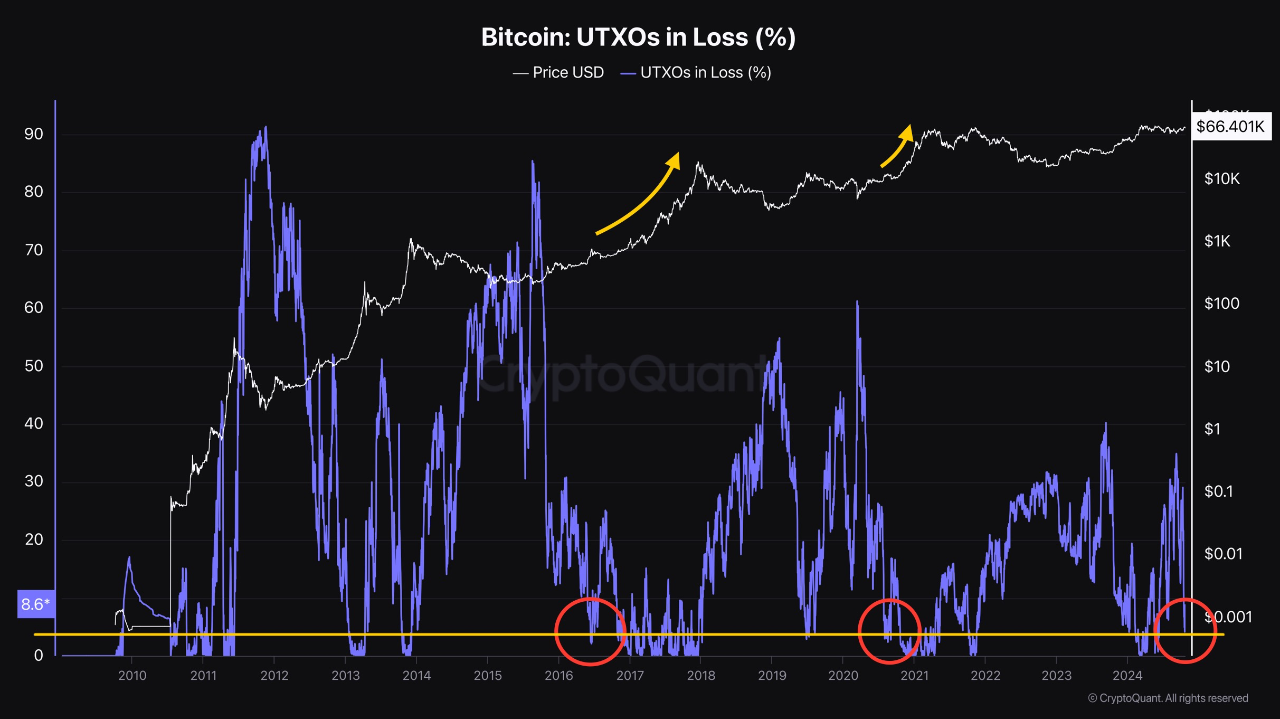 Bitcoin UTXO metric.