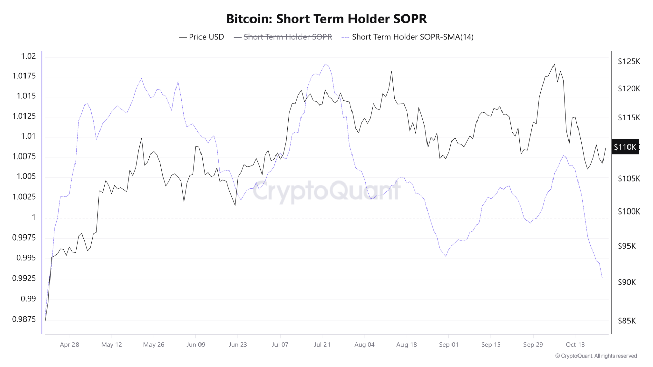 Bitcoin Short-Term Holder Capitulation: Are We Nearing a Bottom? | 크립토퀀트