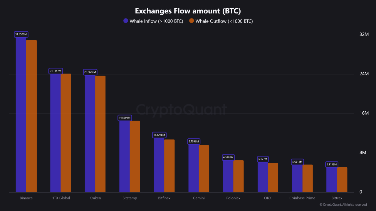Where Do Bitcoin Whales Swim? On-Chain Data Reveals Binance is the Ocean |  CryptoQuant