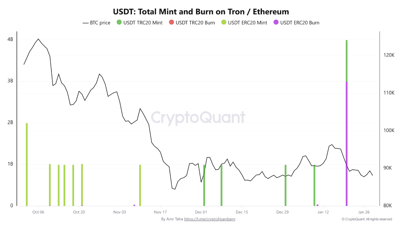 Ethereum Sees $3B USDT Burn While Binance Selling Pressure Intensifies |  CryptoQuant