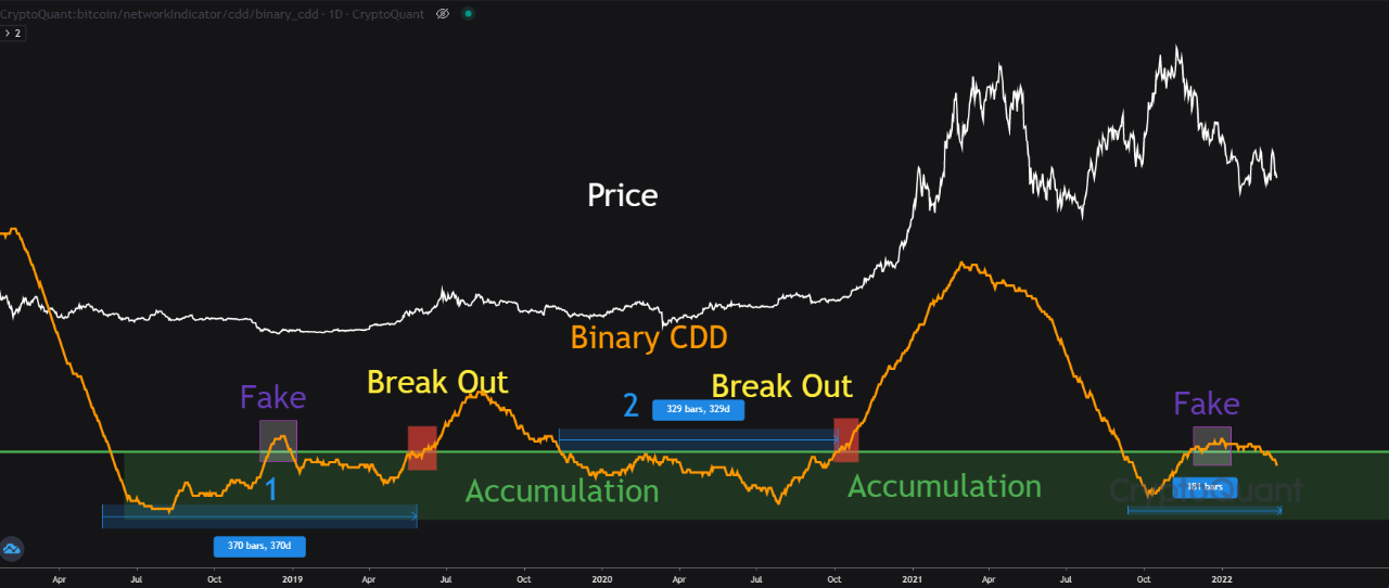 Binary CDD has again entered the accumulation phase. | CryptoQuant