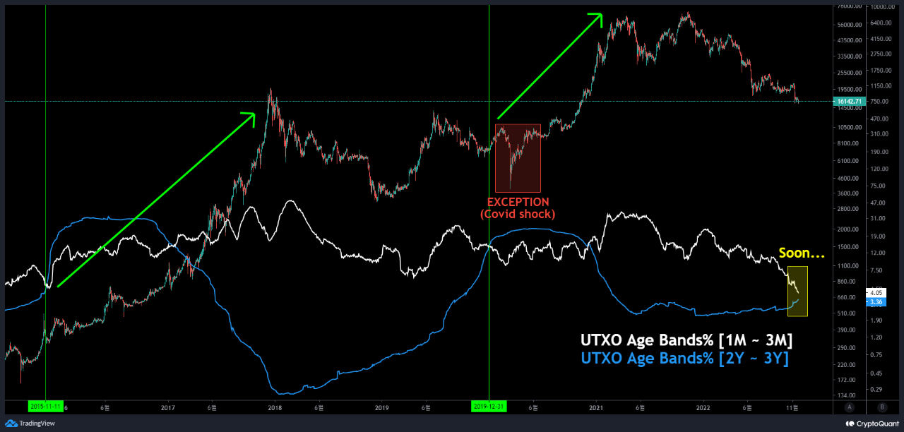 Các dải tuổi Bitcoin UTXO