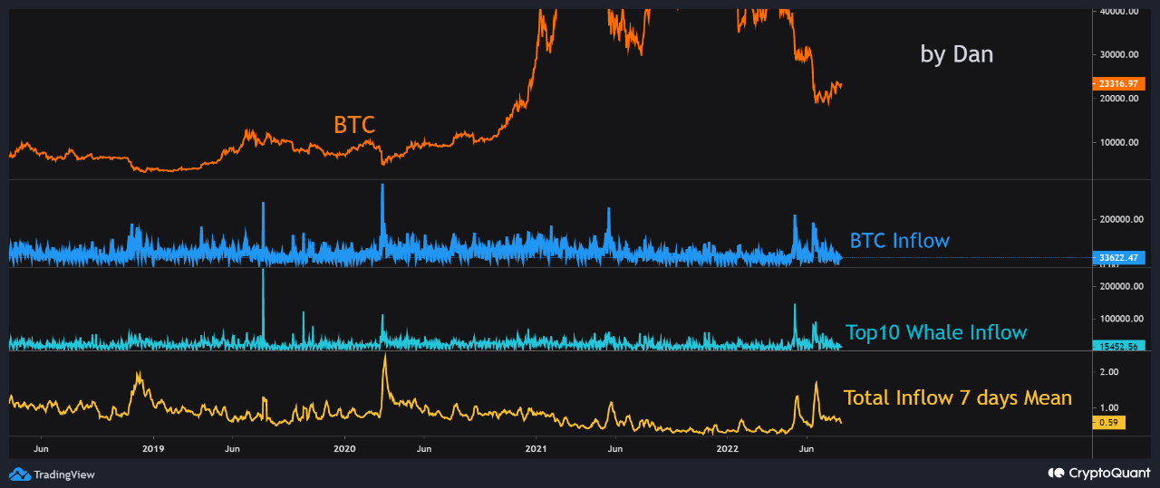 Bitcoin Exchange Whale Inflows