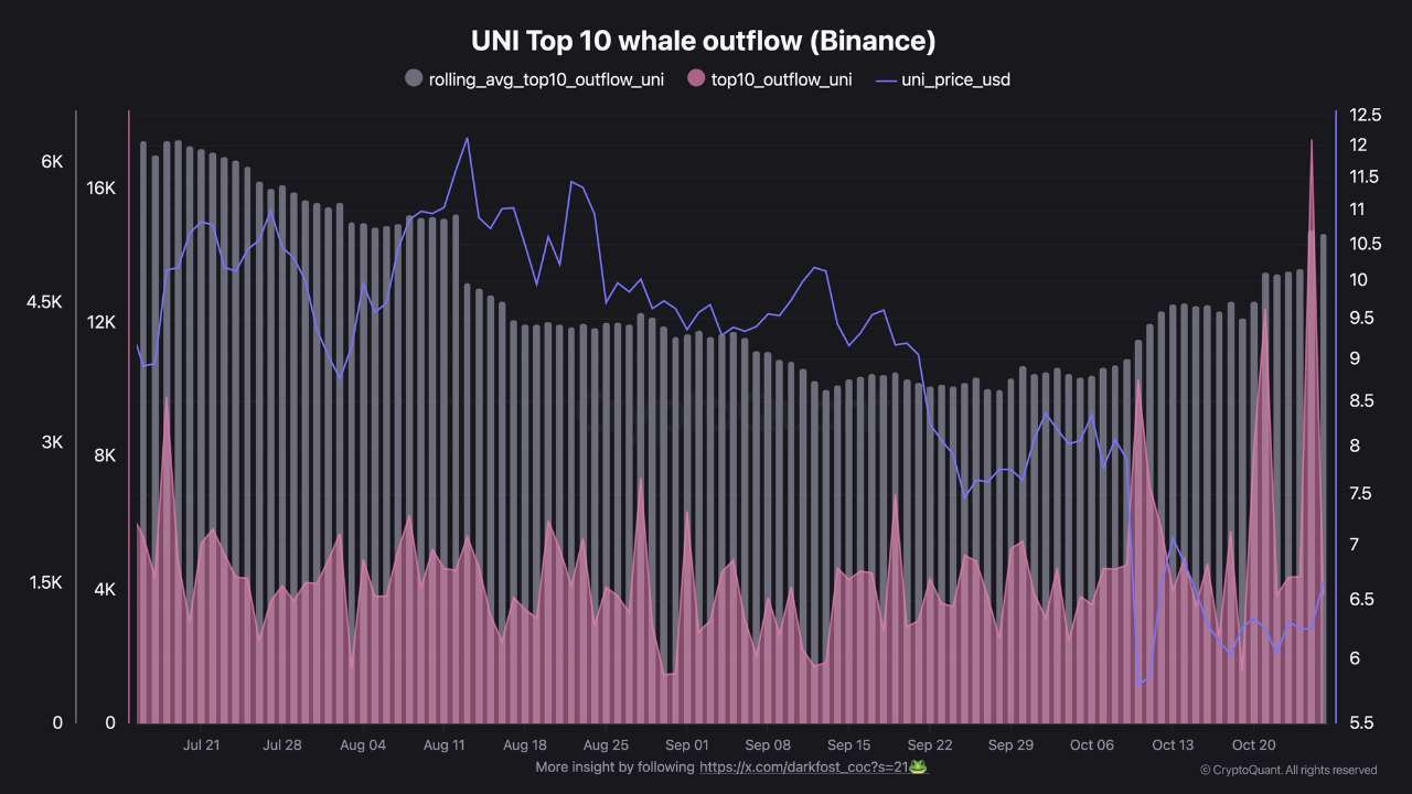 Binance whales are getting active on UNI | CryptoQuant