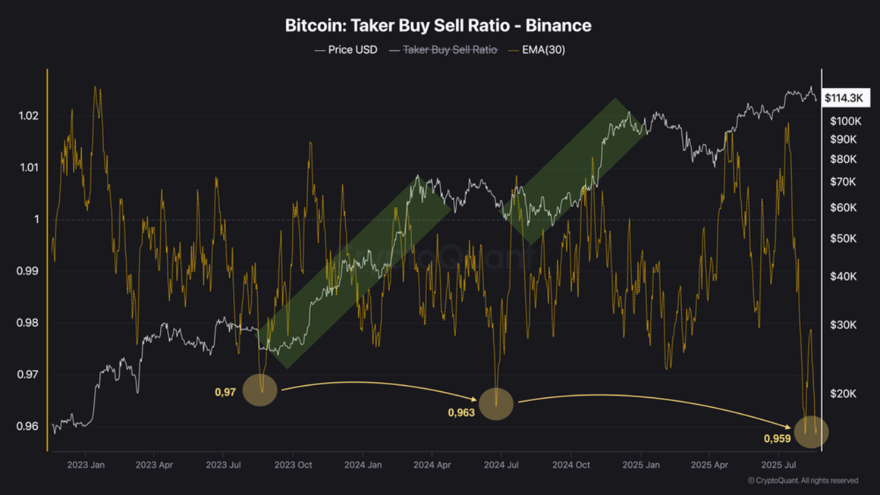 Binance Taker Buy Sell Ratio flashes a buy signal | CryptoQuant