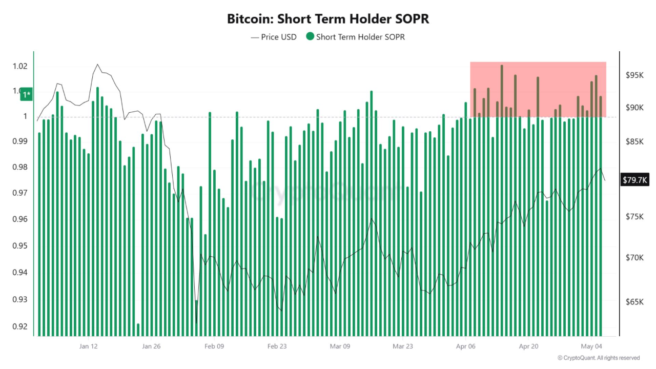 Bitcoin: Short Term Holder SOPR | Source: CryptoQuant